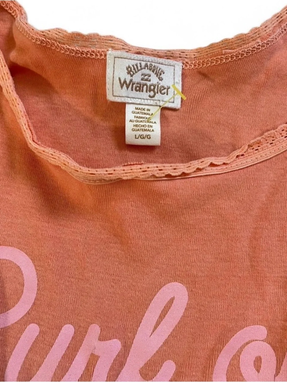 Wrangler Rust Orange Ribbed Tank - Picture 3 of 3